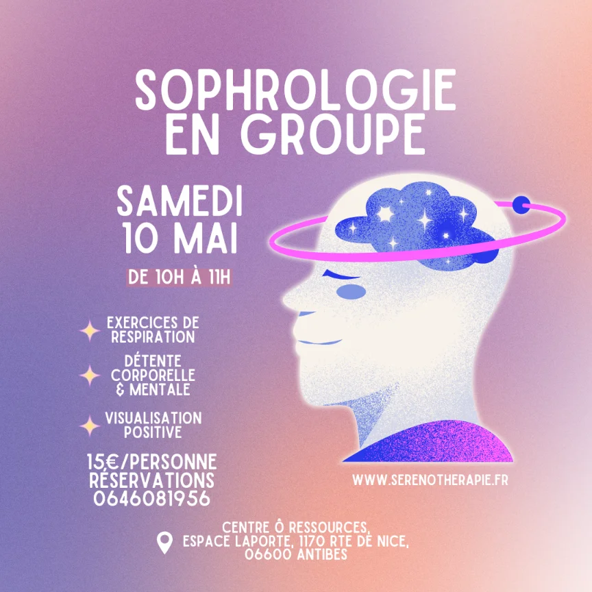 Evenement Sophrologie en groupe samedi 10 MAI catherine sereno