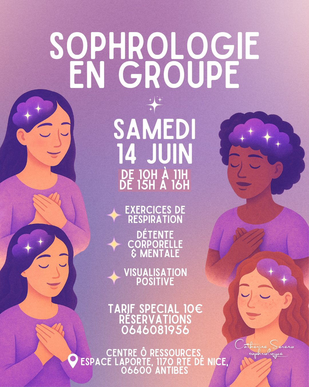 Atelier de Sophrologie en groupe 14 juin Antibes